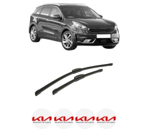 Set stergatoare auto KIA NIRO I (DE) din 2016-2022, pentru parbriz auto, 2 bucati, Bosch Aerotwin Retrofit, din cauciuc siliconat rezistent, 4 Stickere Auto KIA - Img 2