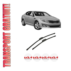 Set stergatoare auto KIA OPTIMA (FSGDS6B) din 2010-2015, pentru parbriz auto, 2 bucati, Bosch Aerotwin Retrofit, din cauciuc siliconat rezistent, 4 Stickere Auto KIA