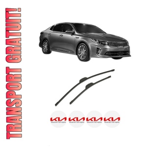 Set stergatoare auto KIA OPTIMA (JF) din 2015-2019, pentru parbriz auto, 2 bucati, Bosch Aerotwin Retrofit, din cauciuc siliconat rezistent, 4 Stickere Auto KIA