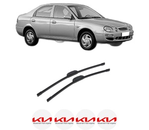 Set stergatoare auto KIA SHUMA Saloon (FB) din 1997-2001, pentru parbriz auto, 2 bucati, Bosch Aerotwin Retrofit, din cauciuc siliconat rezistent, 4 Stickere Auto KIA - Img 2
