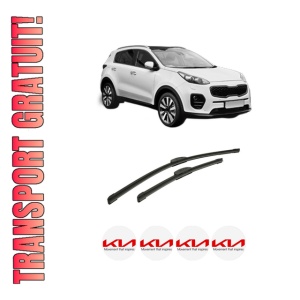 Set stergatoare auto KIA SPORTAGE IV (QL, QLE) din 2015-2022, pentru parbriz auto, 2 bucati, Bosch Aerotwin Retrofit, din cauciuc siliconat rezistent, 4 Stickere Auto KIA