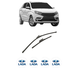 Set stergatoare auto LADA XRAY (GAB_) din 2016-2021, pentru parbriz auto, 2 bucati, Bosch Aerotwin, din cauciuc siliconat rezistent, 4 Stickere Auto LADA - Img 2