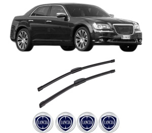 Set stergatoare auto LANCIA THEMA (LX_) din 2011-2014, pentru parbriz auto, 2 bucati, Bosch Aerotwin Retrofit, din cauciuc siliconat rezistent, 4 Stickere Auto LANCIA - Img 2