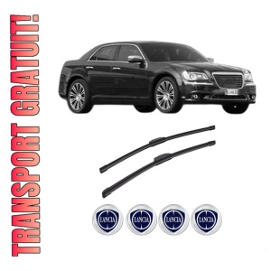 Set stergatoare auto LANCIA THEMA (LX_) din 2011-2014, pentru parbriz auto, 2 bucati, Bosch Aerotwin Retrofit, din cauciuc siliconat rezistent, 4 Stickere Auto LANCIA