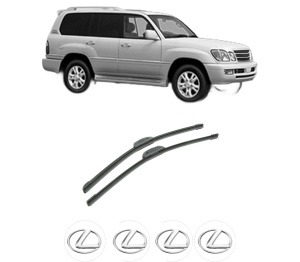 Set stergatoare auto LEXUS LX (UZJ100) din 1998-2008, pentru parbriz auto, 2 bucati, Bosch Aerotwin Retrofit, din cauciuc siliconat rezistent, 4 Stickere Auto LEXUS - Img 2