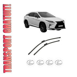 Set stergatoare auto LEXUS RX (_L2_) din 2015-2017, pentru parbriz auto, 2 bucati, Bosch Aerotwin, din cauciuc siliconat rezistent, 4 Stickere Auto LEXUS