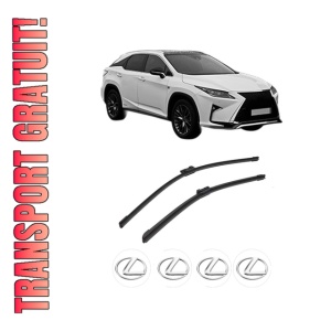 Set stergatoare auto LEXUS RX (_L2_) din 2015-2017, pentru parbriz auto, 2 bucati, Bosch Aerotwin, din cauciuc siliconat rezistent, 4 Stickere Auto LEXUS