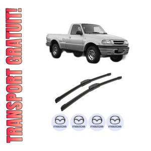 Set stergatoare auto MAZDA B-SERIE (UN) din 1999-2006, pentru parbriz auto, 2 bucati, Bosch Aerotwin Retrofit, din cauciuc siliconat rezistent, 4 Stickere Auto MAZDA
