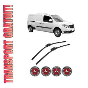 Set stergatoare auto MERCEDES-BENZ CITAN Box Body/MPV (W415) din 2012-2021, pentru parbriz auto, 2 bucati, Bosch Aerotwin, din cauciuc siliconat rezistent, 4 Stickere Auto MERCEDES-BENZ