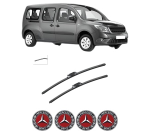 Set stergatoare auto MERCEDES-BENZ CITAN MPV (W415) din 2012-2021, pentru parbriz auto, 2 bucati, Bosch Aerotwin, din cauciuc siliconat rezistent, 4 Stickere Auto MERCEDES-BENZ - Img 2