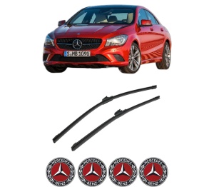 Set stergatoare auto MERCEDES-BENZ CLA Coupe (C117) din 2013-2019, pentru parbriz auto, 2 bucati, Bosch Aerotwin, din cauciuc siliconat rezistent, 4 Stickere Auto MERCEDES-BENZ - Img 2