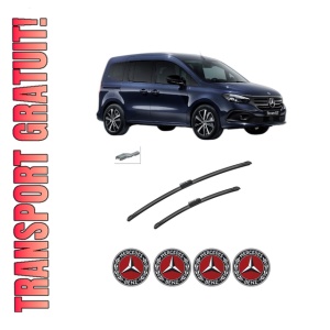 Set stergatoare auto MERCEDES-BENZ EQT (W420) din 2023, pentru parbriz auto, 2 bucati, Bosch Aerotwin, din cauciuc siliconat rezistent, 4 Stickere Auto MERCEDES-BENZ