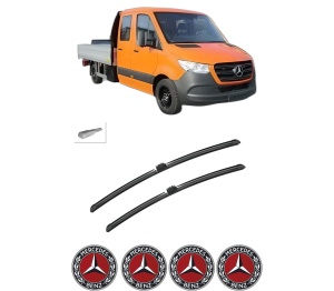 Set stergatoare auto MERCEDES-BENZ SPRINTER 3,5-t Platform/Chassis (B907, B910) din 2018-2024, pentru parbriz auto, 2 bucati, Bosch Aerotwin, din cauciuc siliconat rezistent, 4 Stickere Auto MERCEDES-BENZ - Img 2