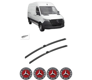 Set stergatoare auto MERCEDES-BENZ SPRINTER 5-t Van (B907) din 2018-2021, pentru parbriz auto, 2 bucati, Bosch Aerotwin, din cauciuc siliconat rezistent, 4 Stickere Auto MERCEDES-BENZ - Img 2