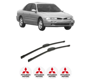 Set stergatoare auto MITSUBISHI GALANT VIII (EA_) din 1996-2004, pentru parbriz auto, 2 bucati, Bosch Aerotwin Retrofit, din cauciuc siliconat rezistent, 4 Stickere Auto MITSUBISHI - Img 2