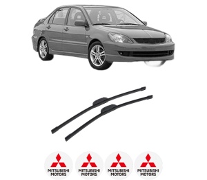 Set stergatoare auto MITSUBISHI LANCER VII (CS_A, CT_A) din 2000-2013, pentru parbriz auto, 2 bucati, Bosch Aerotwin Retrofit, din cauciuc siliconat rezistent, 4 Stickere Auto MITSUBISHI - Img 2