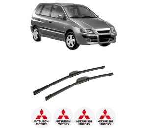 Set stergatoare auto MITSUBISHI SPACE STAR MPV (DG_A) din 1998-2004, pentru parbriz auto, 2 bucati, Bosch Aerotwin Retrofit, din cauciuc siliconat rezistent, 4 Stickere Auto MITSUBISHI - Img 2