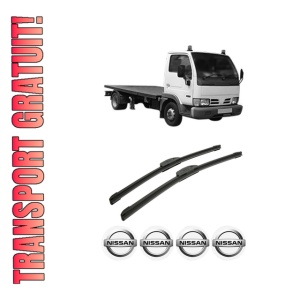 Set stergatoare auto NISSAN CABSTAR E (TL_, VL_) din 1998-2006, pentru parbriz auto, 2 bucati, Bosch Aerotwin Retrofit, din cauciuc siliconat rezistent, 4 Stickere Auto NISSAN
