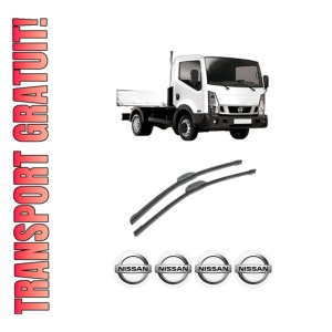 Set stergatoare auto NISSAN CABSTAR (F24M, F24W) din 2006-2013, pentru parbriz auto, 2 bucati, Bosch Aerotwin Retrofit, din cauciuc siliconat rezistent, 4 Stickere Auto NISSAN