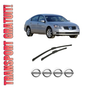 Set stergatoare auto NISSAN MAXIMA VI (A34) din 2006-2008, pentru parbriz auto, 2 bucati, Bosch Aerotwin Retrofit, din cauciuc siliconat rezistent, 4 Stickere Auto NISSAN