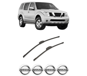 Set stergatoare auto NISSAN PATHFINDER III (R51) din 2005-2010, pentru parbriz auto, 2 bucati, Bosch Aerotwin Retrofit, din cauciuc siliconat rezistent, 4 Stickere Auto NISSAN - Img 2