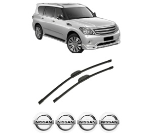 Set stergatoare auto NISSAN PATROL VI (Y62) din 2010, pentru parbriz auto, 2 bucati, Bosch Aerotwin Retrofit, din cauciuc siliconat rezistent, 4 Stickere Auto NISSAN - Img 2