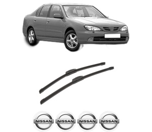 Set stergatoare auto NISSAN PRIMERA (P11) din 1996-2001, pentru parbriz auto, 2 bucati, Bosch Aerotwin Retrofit, din cauciuc siliconat rezistent, 4 Stickere Auto NISSAN - Img 2