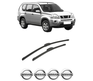 Set stergatoare auto NISSAN X-TRAIL II (T31) din 2007-2014, pentru parbriz auto, 2 bucati, Bosch Aerotwin Retrofit, din cauciuc siliconat rezistent, 4 Stickere Auto NISSAN - Img 2
