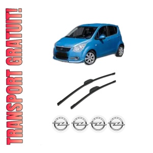 Set stergatoare auto OPEL AGILA B (H08) din 2008-2014, pentru parbriz auto, 2 bucati, Bosch Aerotwin Retrofit, din cauciuc siliconat rezistent, 4 Stickere Auto OPEL