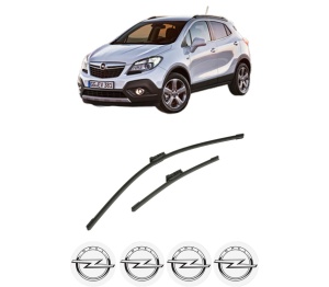 Set stergatoare auto OPEL MOKKA / MOKKA X (J13) din 2012-2019, pentru parbriz auto, 2 bucati, Bosch Aerotwin, din cauciuc siliconat rezistent, 4 Stickere Auto OPEL - Img 2