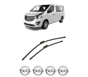 Set stergatoare auto OPEL VIVARO B Van (X82) din 2014-2019, pentru parbriz auto, 2 bucati, Bosch Aerotwin, din cauciuc siliconat rezistent, 4 Stickere Auto OPEL - Img 2