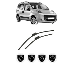 Set stergatoare auto PEUGEOT BIPPER TEPEE din 2008-2010, pentru parbriz auto, 2 bucati, Bosch Aerotwin, din cauciuc siliconat rezistent, 4 Stickere Auto PEUGEOT - Img 2