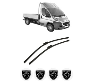 Set stergatoare auto PEUGEOT BOXER Platform/Chassis din 2006-2023, pentru parbriz auto, 2 bucati, Bosch Aerotwin, din cauciuc siliconat rezistent, 4 Stickere Auto PEUGEOT - Img 2