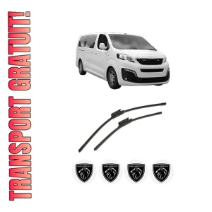 Set stergatoare auto PEUGEOT EXPERT Bus (V_) din 2016-2023, pentru parbriz auto, 2 bucati, Bosch Aerotwin, din cauciuc siliconat rezistent, 4 Stickere Auto PEUGEOT