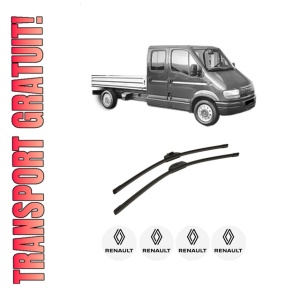 Set stergatoare auto RENAULT MASTER II Platform/Chassis (ED/HD/UD) din 1997-2011, pentru parbriz auto, 2 bucati, Bosch Aerotwin Retro Truck, din cauciuc siliconat rezistent, 4 Stickere Auto RENAULT