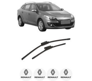 Set stergatoare auto RENAULT MEGANE III Combi Van (KZ0/1) din 2009-2015, pentru parbriz auto, 2 bucati, Bosch Aerotwin, din cauciuc siliconat rezistent, 4 Stickere Auto RENAULT - Img 2