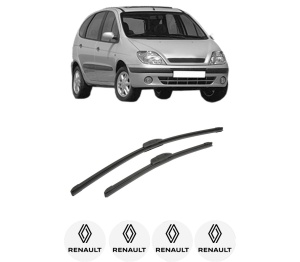 Set stergatoare auto RENAULT SCENIC I MPV (JA0/1_, FA0_) din 1999-2003, pentru parbriz auto, 2 bucati, Bosch Aerotwin Retrofit, din cauciuc siliconat rezistent, 4 Stickere Auto RENAULT - Img 2