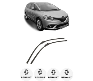 Set stergatoare auto RENAULT SCENIC IV (J9_) din 2016-2022, pentru parbriz auto, 2 bucati, Bosch Aerotwin, din cauciuc siliconat rezistent, 4 Stickere Auto RENAULT - Img 2
