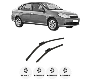 Set stergatoare auto RENAULT THALIA II (LU_) din 2008-2014, pentru parbriz auto, 2 bucati, Bosch Aerotwin, din cauciuc siliconat rezistent, 4 Stickere Auto RENAULT - Img 2