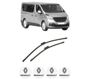 Set stergatoare auto RENAULT TRAFIC III Bus (JG_) din 2014-2021, pentru parbriz auto, 2 bucati, Bosch Aerotwin, din cauciuc siliconat rezistent, 4 Stickere Auto RENAULT - Img 2