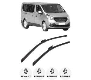 Set stergatoare auto RENAULT TRAFIC III Bus (JG_) din 2014-2021, pentru parbriz auto, 2 bucati, Bosch Aerotwin Multi, din cauciuc siliconat rezistent, 4 Stickere Auto RENAULT - Img 2
