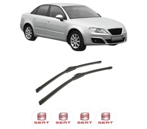 Set stergatoare auto SEAT EXEO (3R2) din 2008-2013, pentru parbriz auto, 2 bucati, Bosch Aerotwin, din cauciuc siliconat rezistent, 4 Stickere Auto SEAT - Img 2