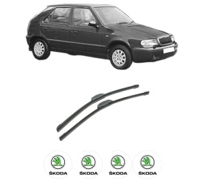 Set stergatoare auto SKODA FELICIA II (6U1) din 1998-2001, pentru parbriz auto, 2 bucati, Bosch Aerotwin Retrofit, din cauciuc siliconat rezistent, 4 Stickere Auto SKODA - Img 2