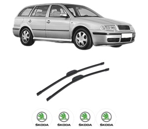 Set stergatoare auto SKODA Octavia I Combi (1U5) din 1998-2010, pentru parbriz auto, 2 bucati, Bosch Aerotwin Retrofit, din cauciuc siliconat rezistent, 4 Stickere Auto SKODA - Img 2