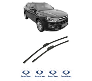 Set stergatoare auto SSANGYONG KORANDO (C300) din 2021-2023, pentru parbriz auto, 2 bucati, Bosch Aerotwin Retrofit, din cauciuc siliconat rezistent, 4 Stickere Auto SSANGYONG - Img 2