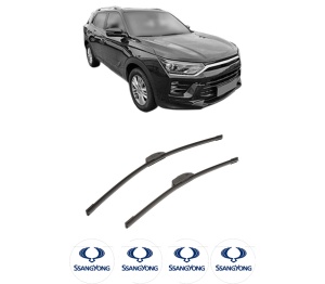 Set stergatoare auto SSANGYONG KORANDO (C300) din 2021-2023, pentru parbriz auto, 2 bucati, Bosch Aerotwin Retrofit, din cauciuc siliconat rezistent, 4 Stickere Auto SSANGYONG - Img 2