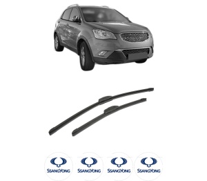 Set stergatoare auto SSANGYONG KORANDO VAN din 2015, pentru parbriz auto, 2 bucati, Bosch Aerotwin Retrofit, din cauciuc siliconat rezistent, 4 Stickere Auto SSANGYONG - Img 2