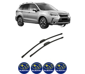 Set stergatoare auto SUBARU FORESTER (SJ_) din 2012-2013, pentru parbriz auto, 2 bucati, Bosch Aerotwin Retrofit, din cauciuc siliconat rezistent, 4 Stickere Auto SUBARU - Img 2
