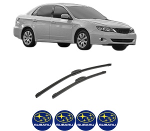 Set stergatoare auto SUBARU IMPREZA Saloon (GE, GV) din 2007-2011, pentru parbriz auto, 2 bucati, Bosch Aerotwin Retrofit, din cauciuc siliconat rezistent, 4 Stickere Auto SUBARU - Img 2