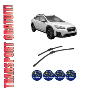 Set stergatoare auto SUBARU XV (GT) din 2017-2019, pentru parbriz auto, 2 bucati, Bosch Aerotwin, din cauciuc siliconat rezistent, 4 Stickere Auto SUBARU
